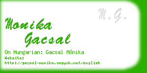 monika gacsal business card